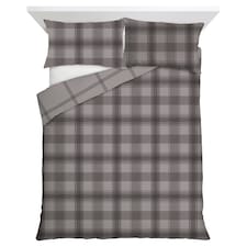 F&F Home Black Check Duvet Cover Set Double