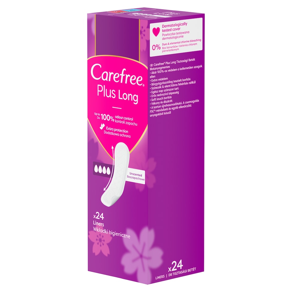 image 1 of Carefree Pantyliners Long Plus 24'S