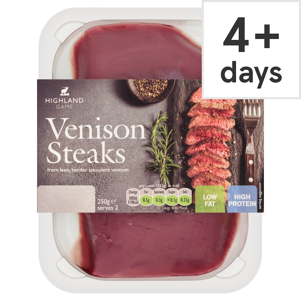 Highland Game Venison Steaks 250G