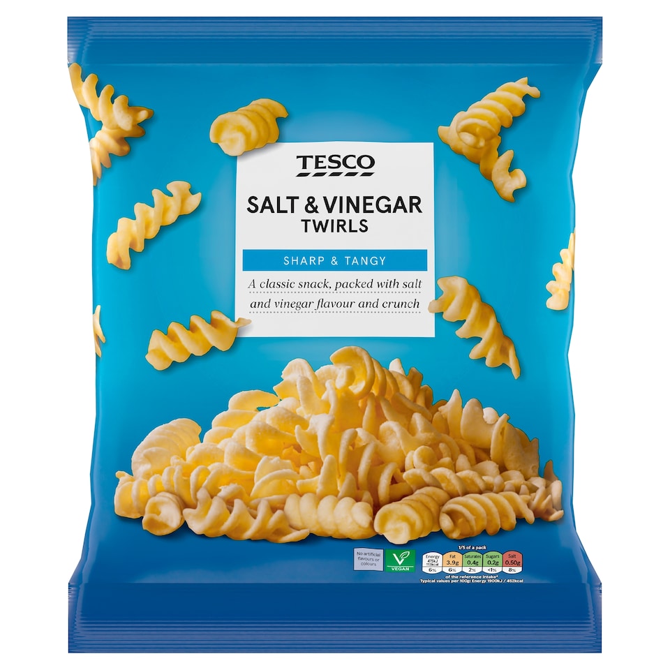 Tesco Salt & Vinegar Twirls 125g