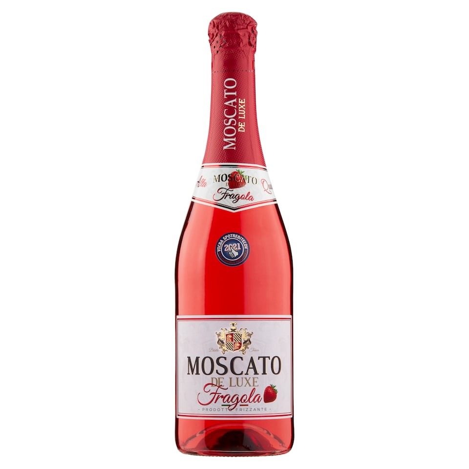Moscato De Luxe Fragola miešaný alkoholický nápoj sýtený 0,75 l