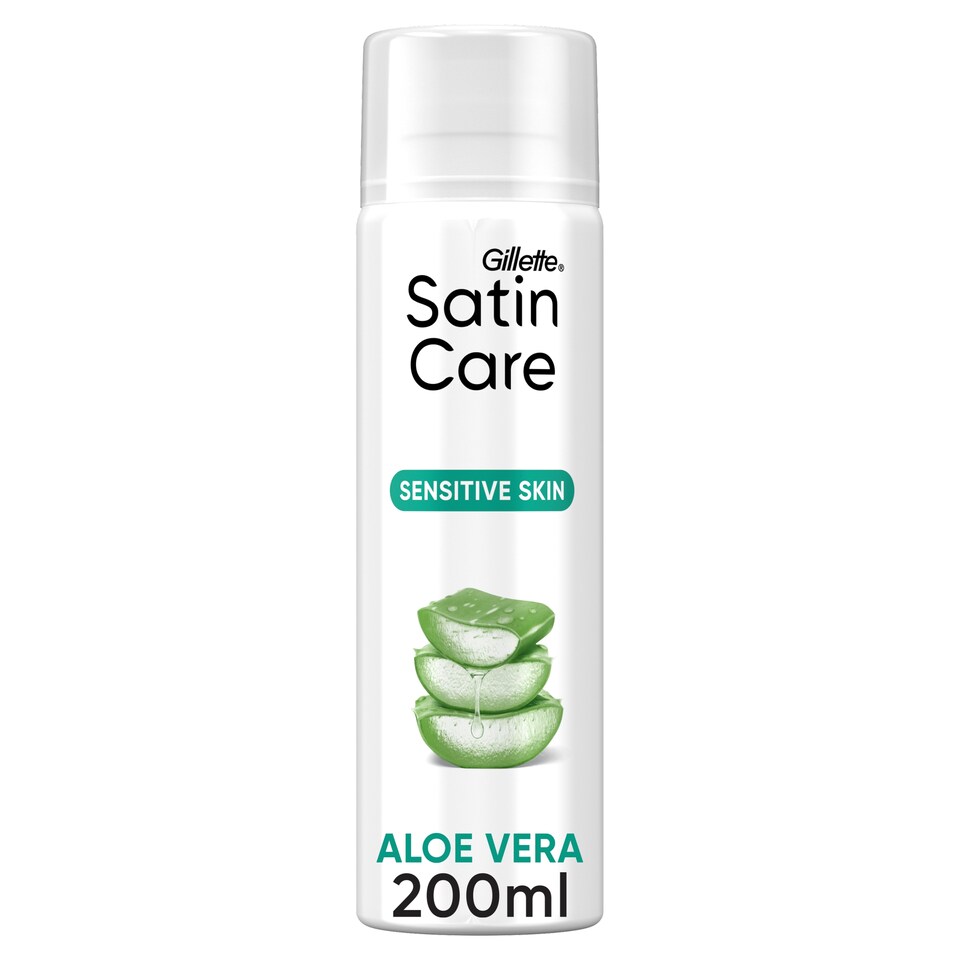 image 1 of Gillette Satin Care Shave Gel for Women with a touch of Aloe Vera for Sensitive Skin