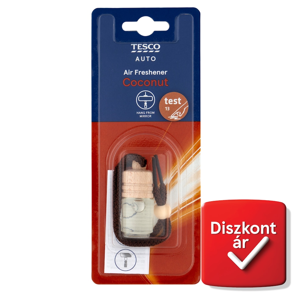 Tesco Auto Hanging Wooden Kókusz légfrissítő 5 ml