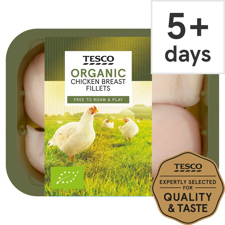 Tesco Organic 2 Chicken Fillets Tesco Groceries