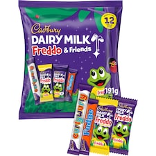 Cadbury Dairy Milk Freddo & Friends Treat Size Chocolate Bars Multipack 1 X 191g