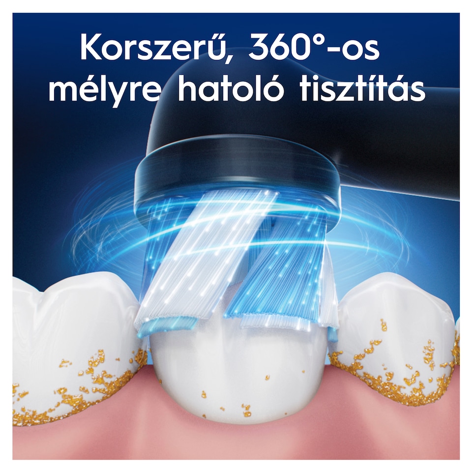 Oral-B iO Series Ultimate Clean, Fekete, Eredeti Fogkefefej, CrissCross Sörték, 4 1. kép
