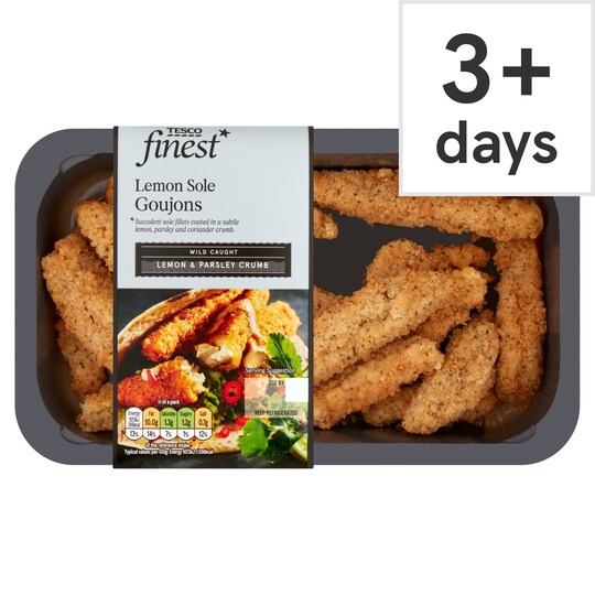 Tesco Finest Lemon Sole Goujons 200G Tesco Groceries