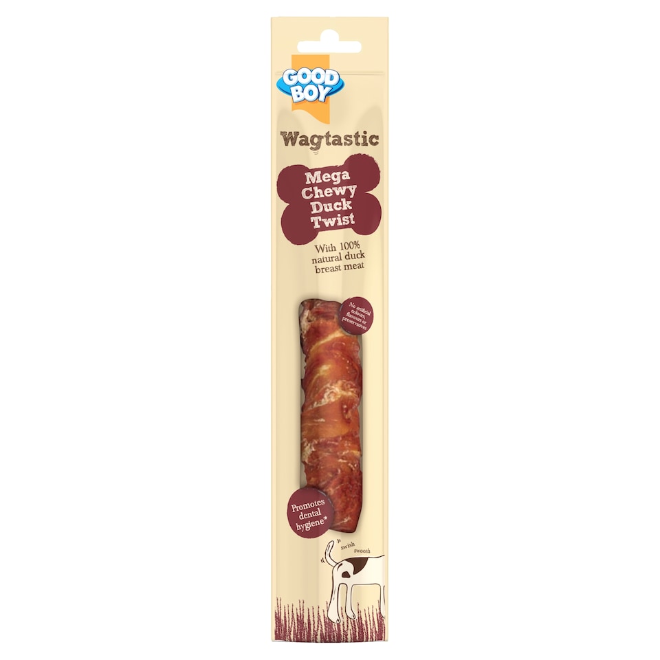 Good Boy Wagtastic Mega Duck Twist Dog Treats 70g