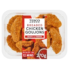Tesco Free From Breaded Chicken Goujons 270g
