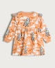 image 4 of Bluey Skeleton Print Cotton Rich Sweater Dress in Orange