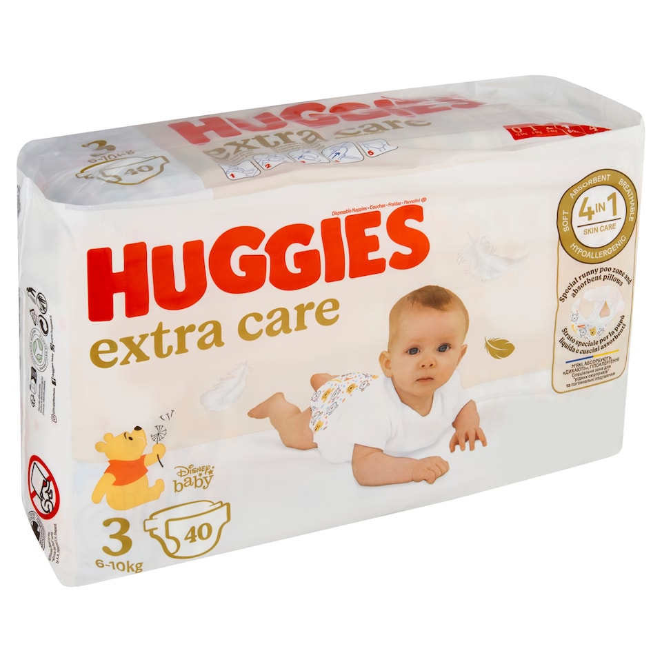 image 1 of Huggies Extra Care Diapers Size 3 Children 6-10kg 40 pcs