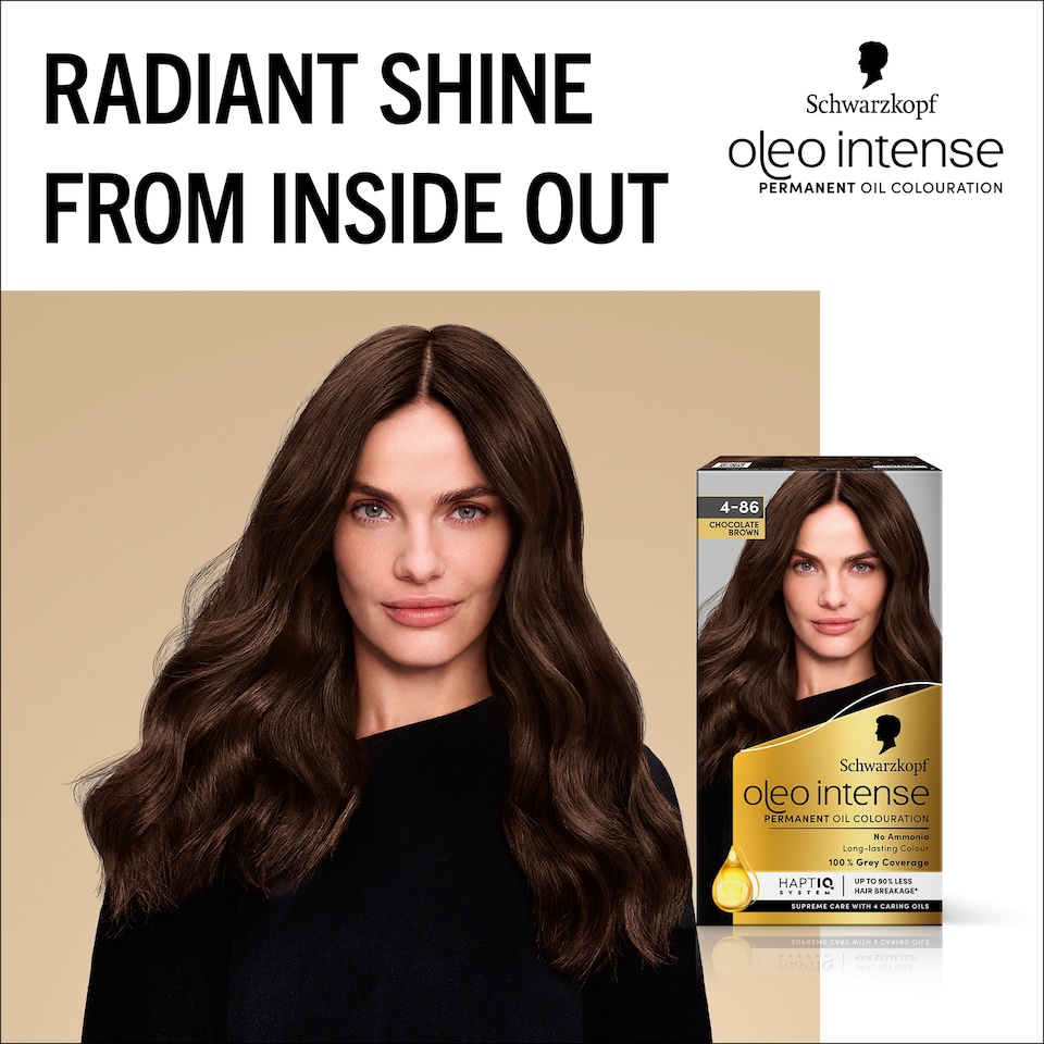 image 1 of Schwarzkopf Oleo Intense Permanent Oil Colouration - Chocolate Brown 4-86