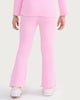 image 2 of F&F Girls 2-Pack Cotton Rich Ribbed Flared Leggings in Multi Pink