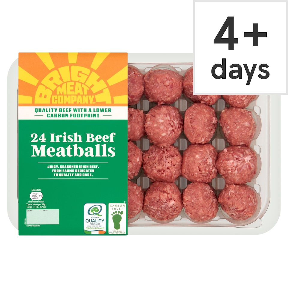 BRIGHT MEAT COMPANY 24 Irish Beef Meatballs 600g