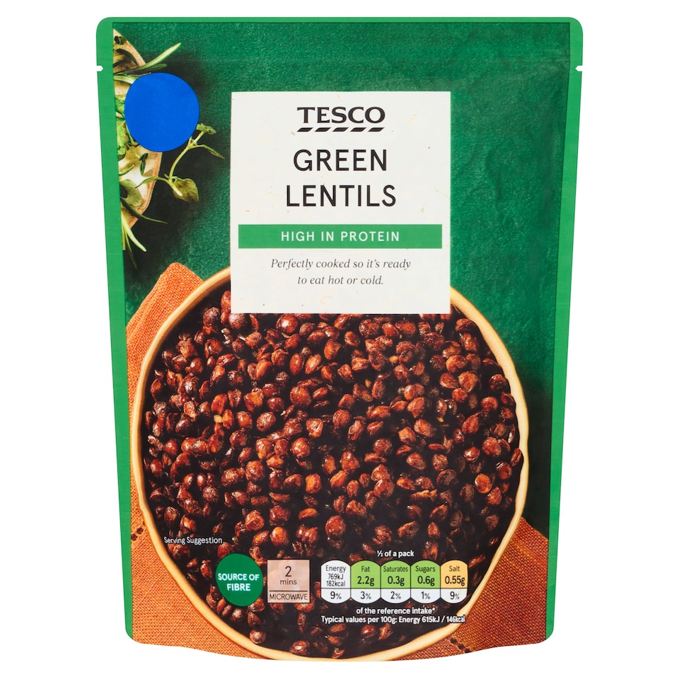 Tesco Green Lentils 250g
