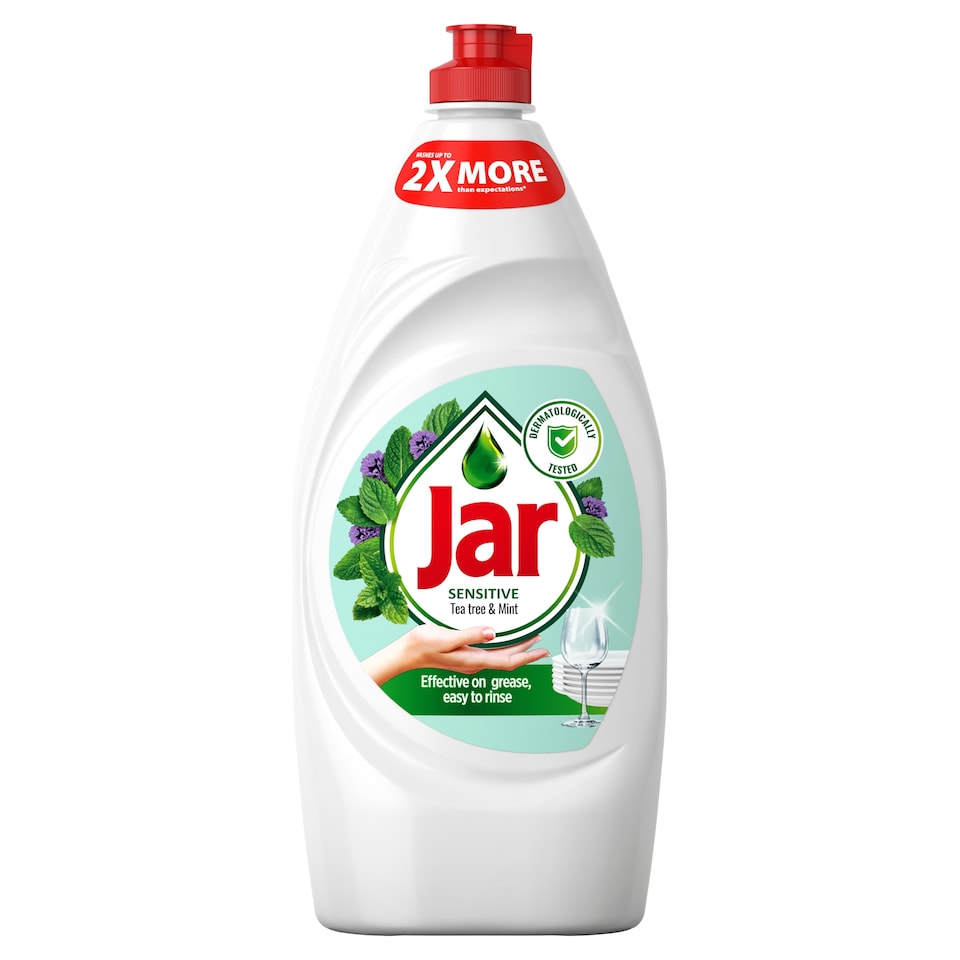Jar Sensitive Tea Tree & Mint Tekutý Prostředek Na Mytí Nádobí Jemný K Rukám 900 ML