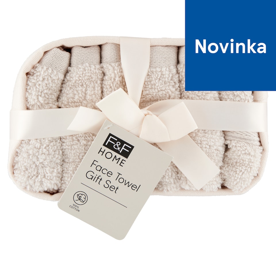 F&F Home Cream Face Cloth Gift Set 30 cm x 30 cm