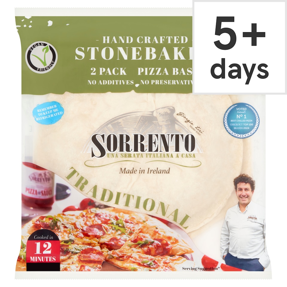 Sorrento Stonebaked Pizza Bases 2 Pack 400g