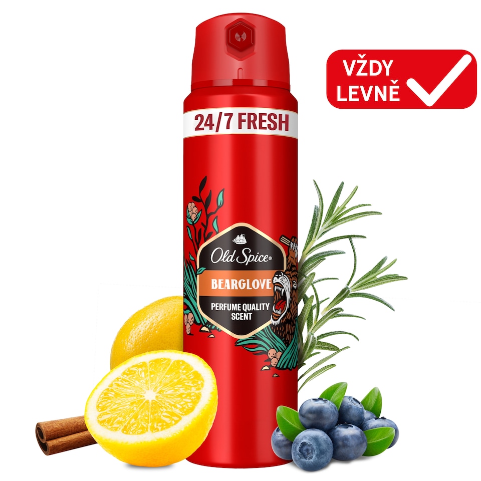image 1 of Old Spice Bearglove Men’s Deodorant Body Spray 150ml