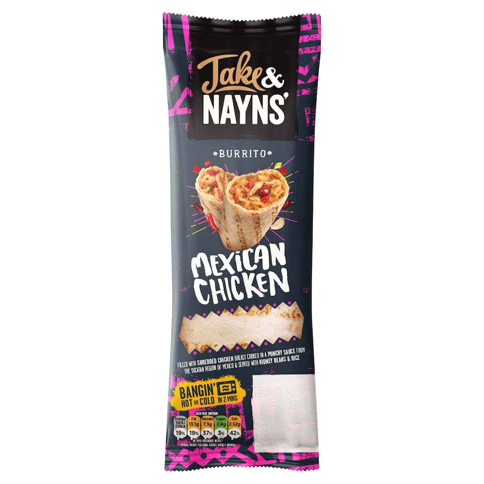 Jake & Nayns Mexican Chicken Burrito 185G