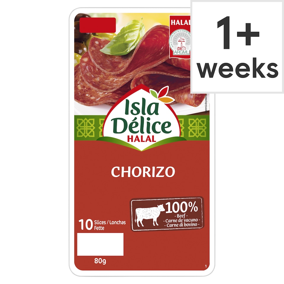Isla Delice Halal Chorizo 10 Slices 80g
