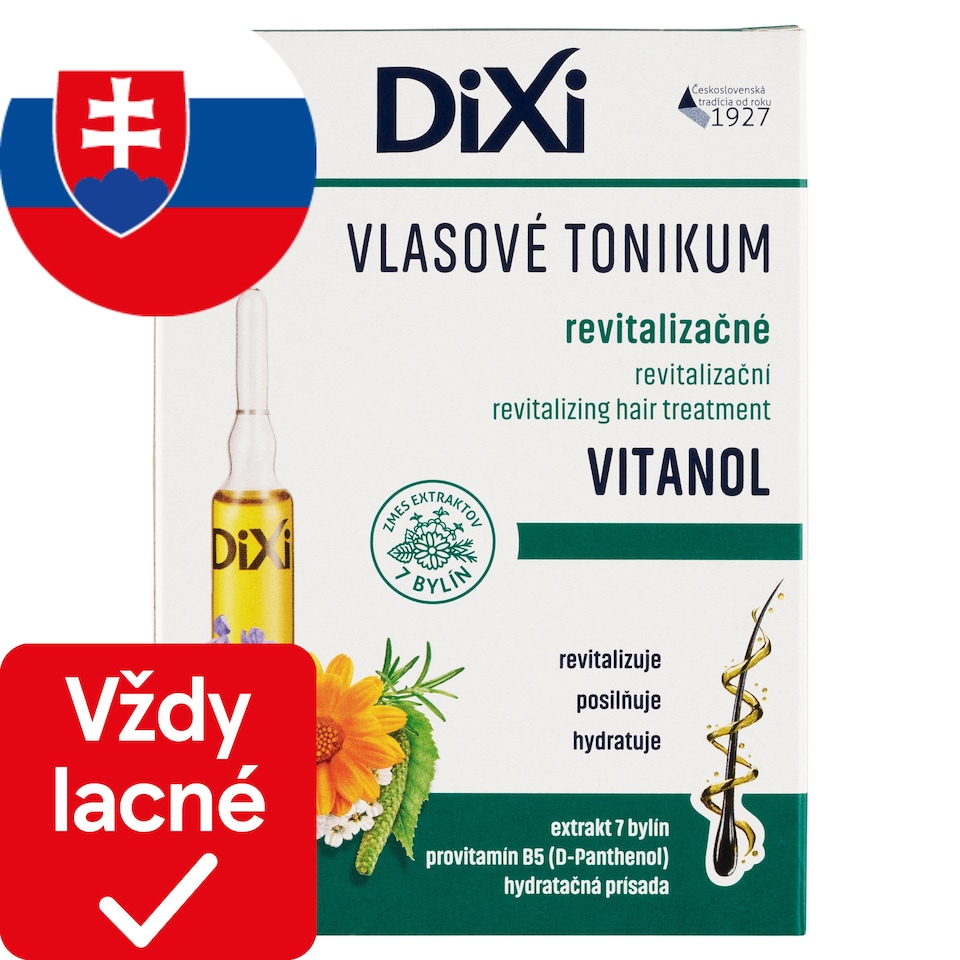 obrázok 1 z Dixi Vitanol revitalizačné vlasové tonikum v ampulkách 7 x 10 ml 