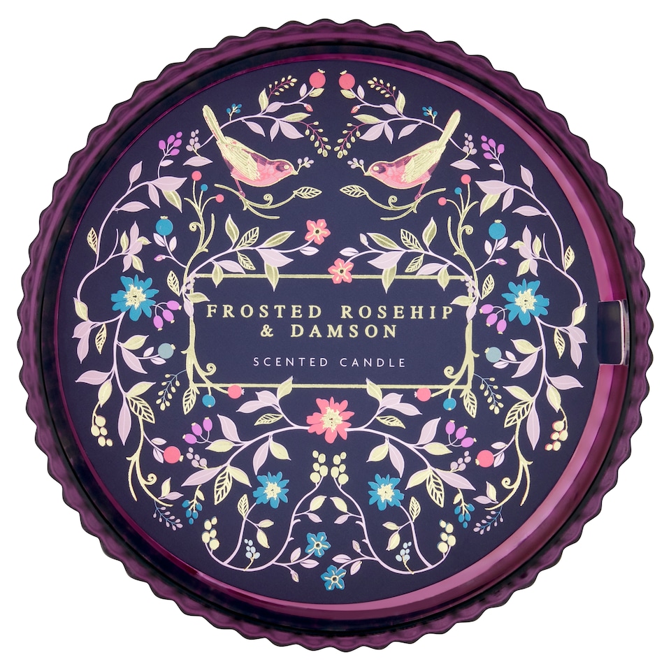 image 1 of F&F Home Frosted Rosehip & Damson Winter Candle 650G