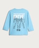 image 2 of Transformers Pure Cotton All Are One Slogan Long Sleeved Top in Blue