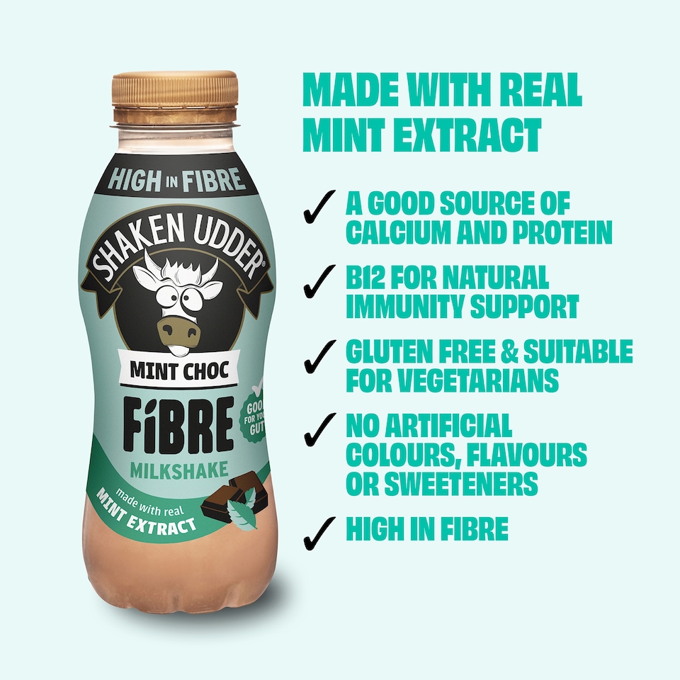 image 1 of Shaken Udder Mint Chocolate Fibre Milkshake 330ml