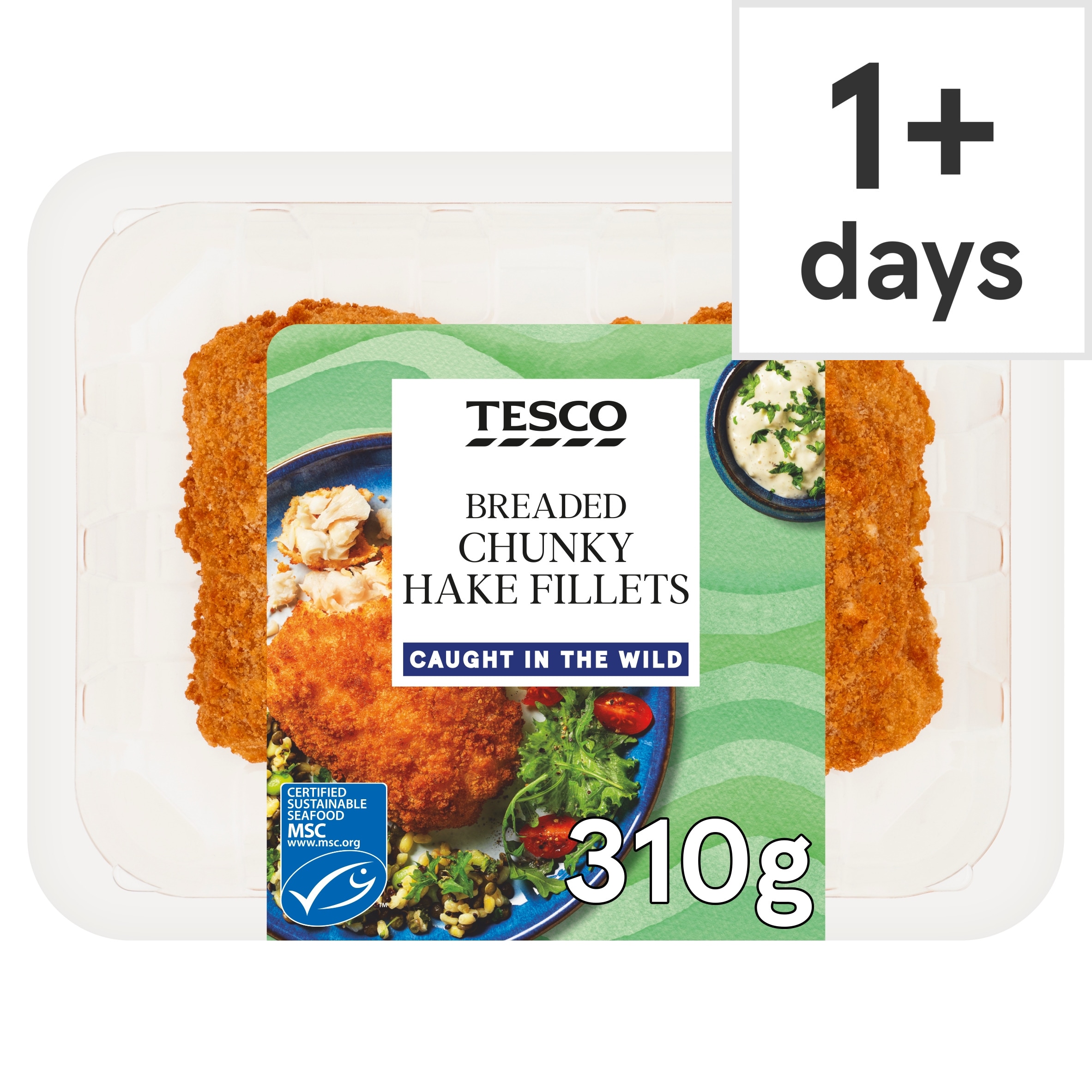 Tesco Breaded Chunky Hake Fillets 310g