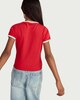 image 3 of F&F Girls Cotton Rich England Flag Embellished T-Shirt in Red