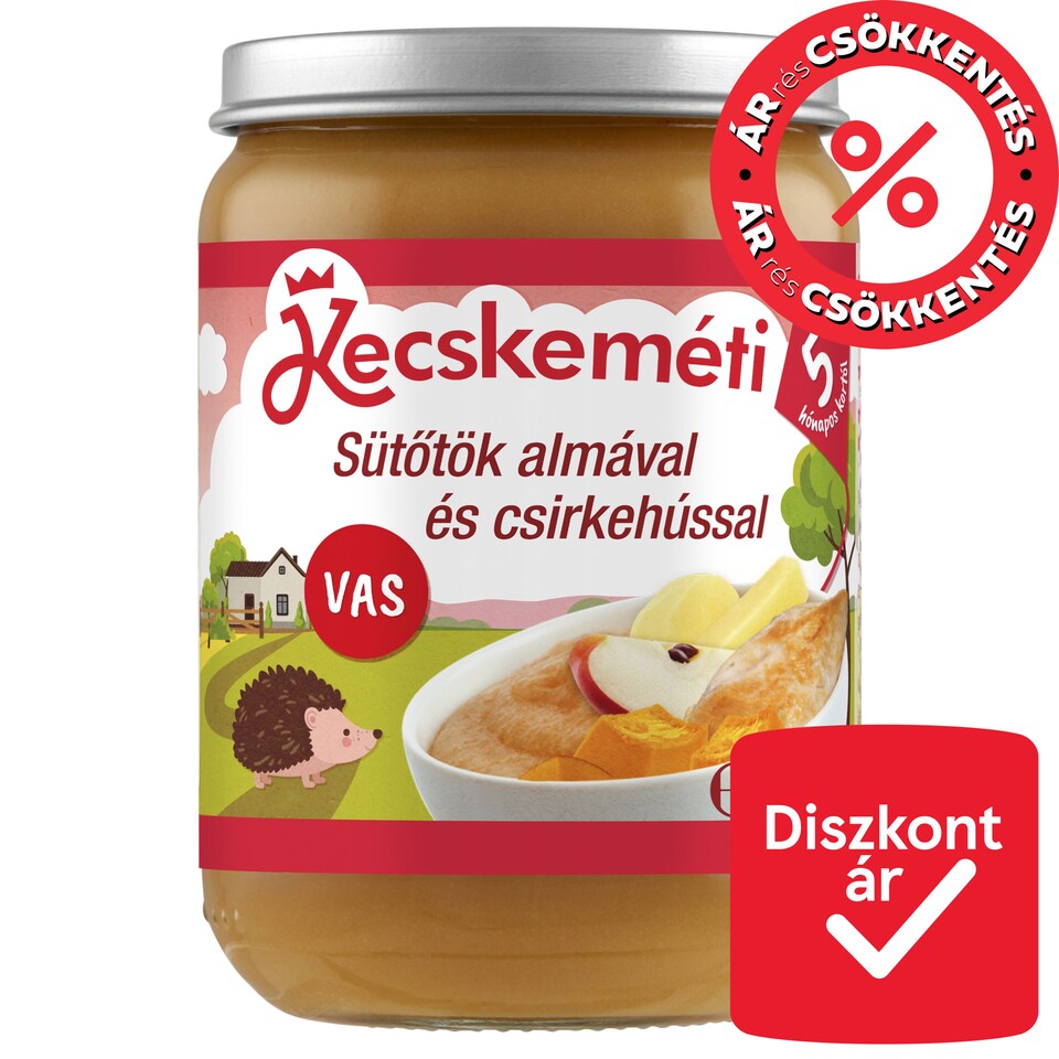 Kecskeméti sütőtök almával és csirkehússal bébiétel 5 hónapos kortól 190 g
