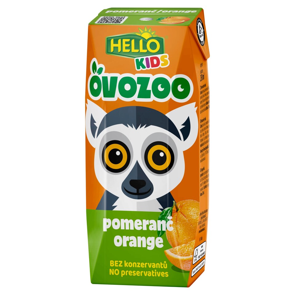 Hello Kids Ovozoo pomeranč 250ml