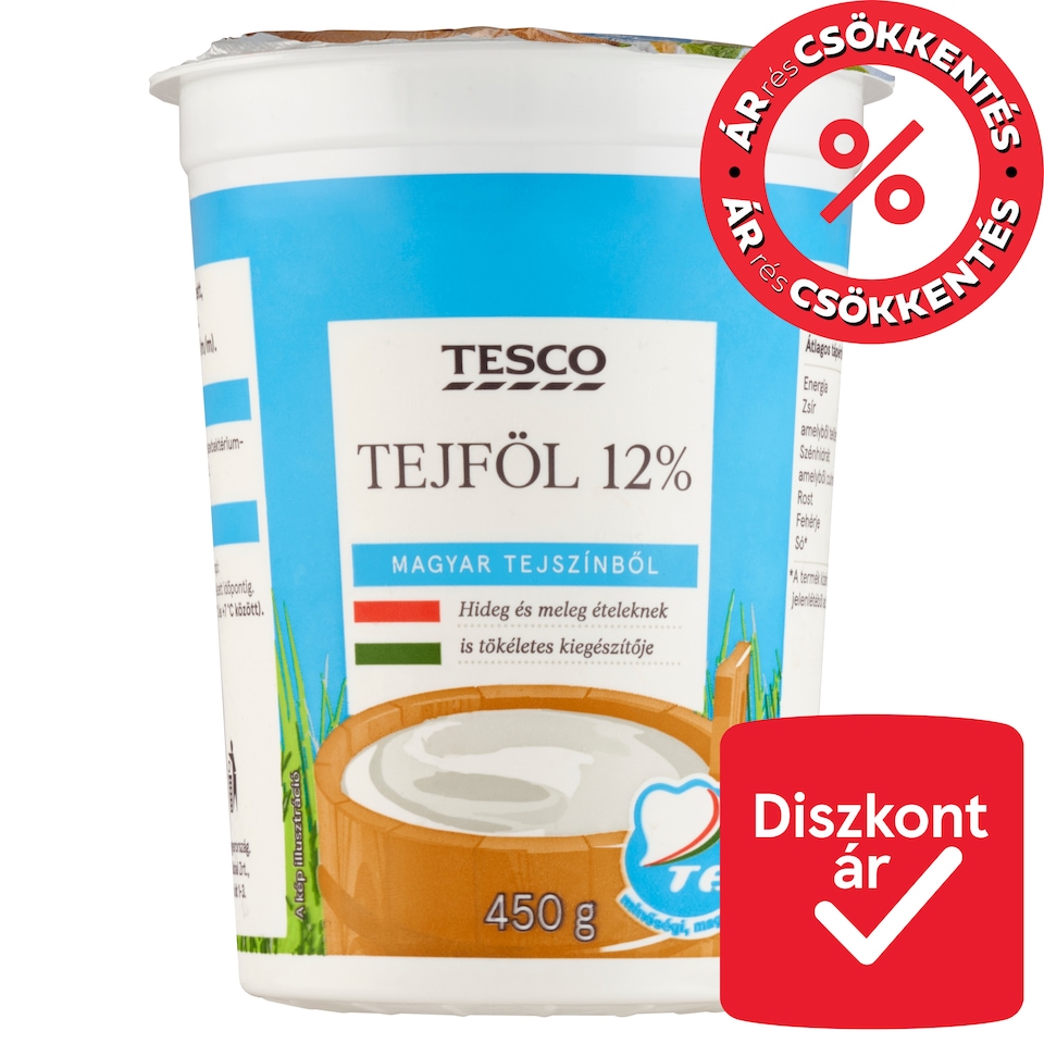 Tesco Sour Cream 12% 450 g