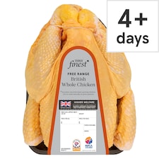 Tesco Finest British Free Range Corn Fed Whole Chicken 1kg-2.3kg