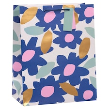 Tesco Blue Floral Large Bag