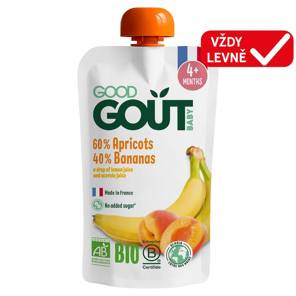 Good Gout Bio meruňka s banánem 120g
