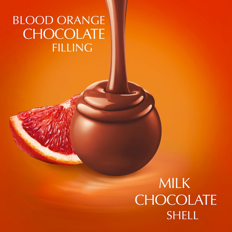 image 1 of Lindt Lindor Blood Orange Chocolate Truffles 200G