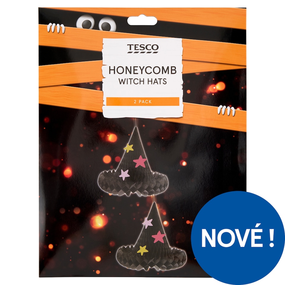 Tesco Honeycomb Witch Hats 30 cm 2 pcs