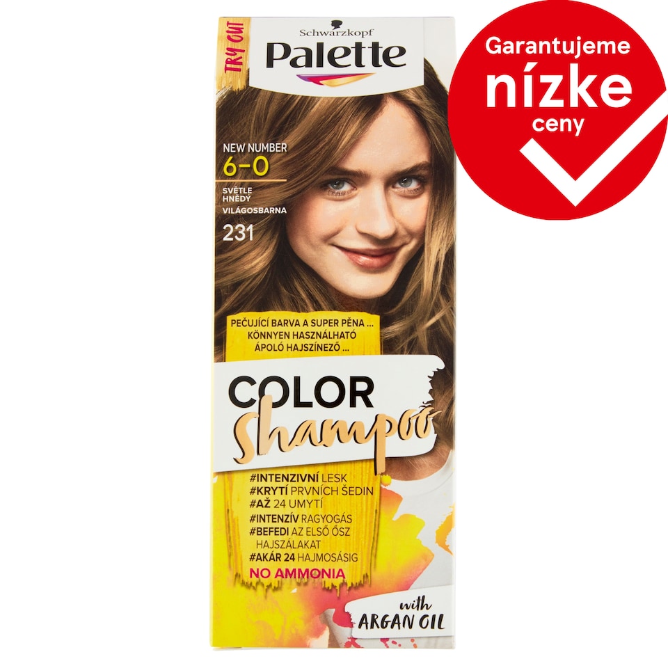 obrázok 1 z Schwarzkopf Palette Color Shampoo farba na vlasy Svetlohnedý 6-0 (231)