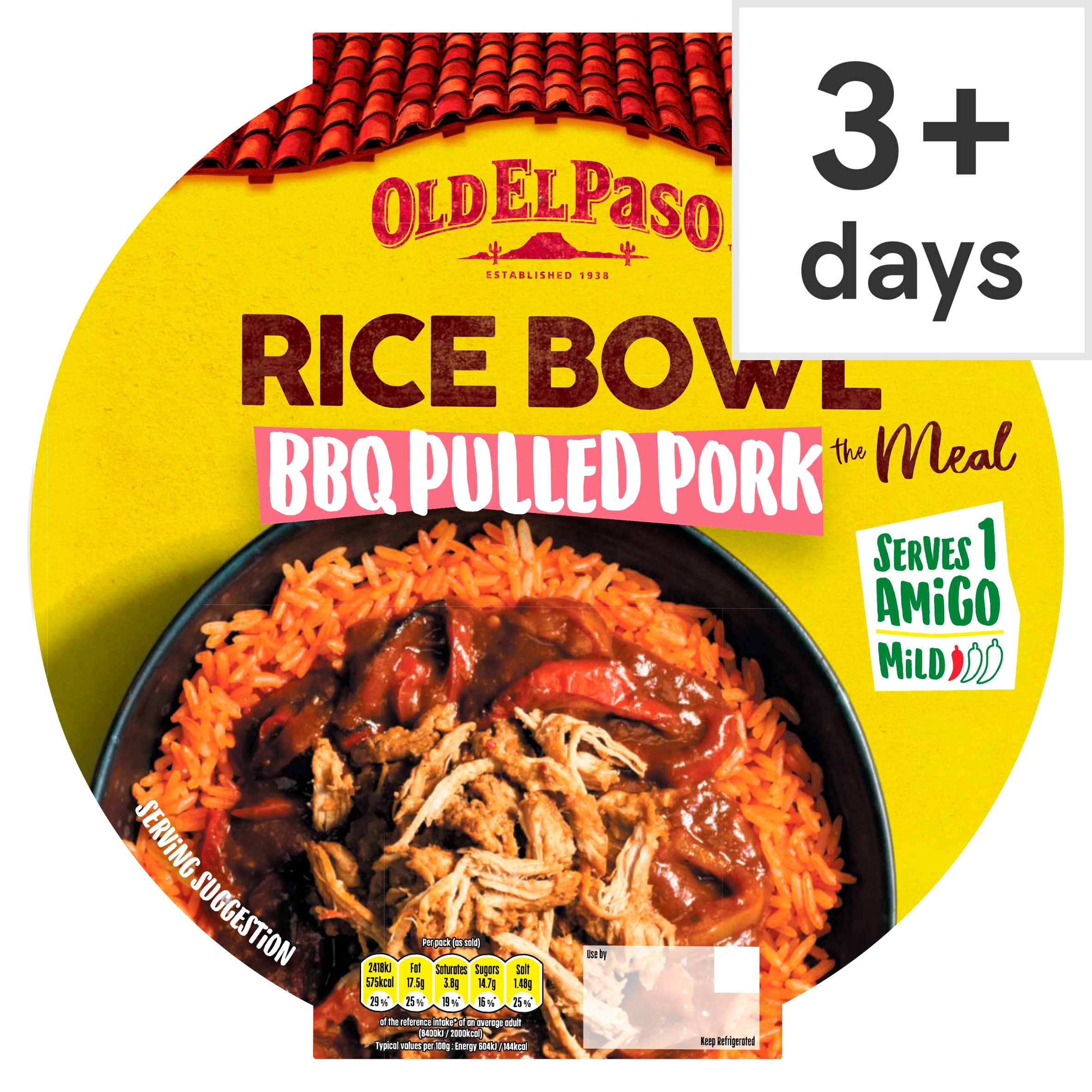 Old El Paso Rice Bowl BBQ Pulled Pork 400g