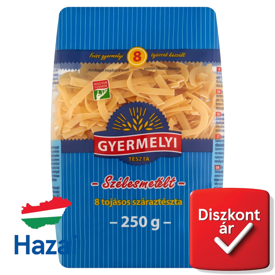 Gyermelyi szélesmetélt 8 tojásos száraztészta 250 g