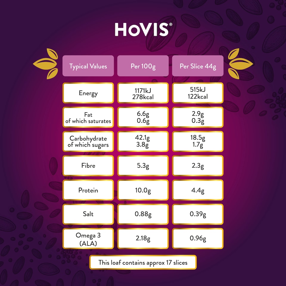 image 1 of Hovis Seed Sensations Seven Seeds Sliced Bread 800g