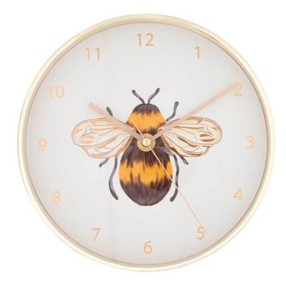 Fox & Ivy Sunny Yellow Bee Clock