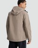 image 3 of 9 Peaks Hooded Zip Up Waterproof Jacket in Stone