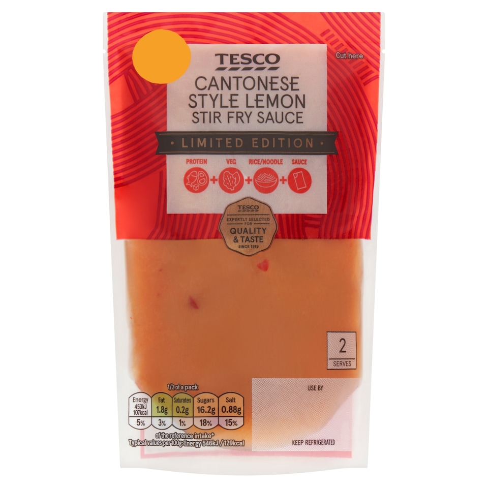 Tesco Cantonese Style Lemon Stir Fry Sauce 165g