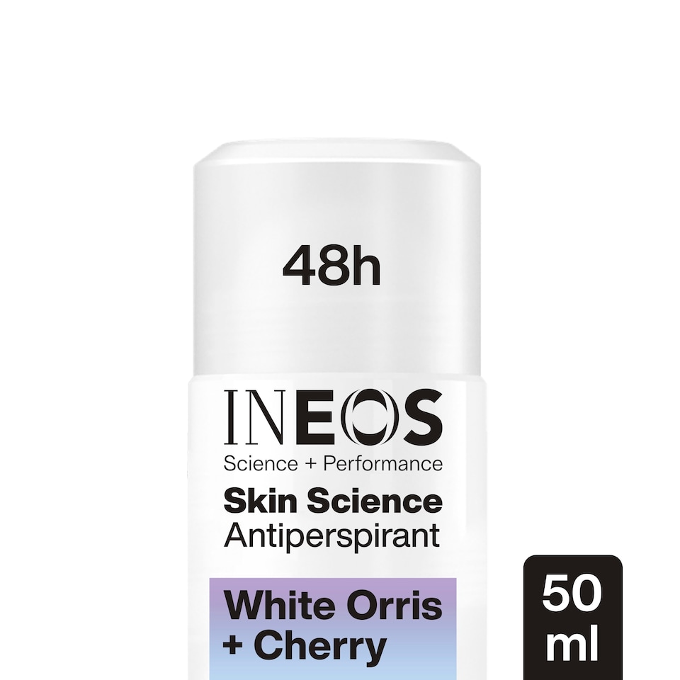 image 1 of INEOS Skin Science White Orris + Cherry Antiperspirant Deodorant Roll On 50ml
