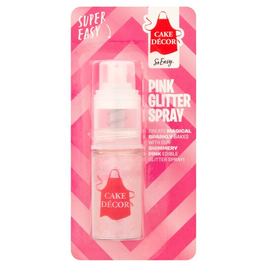 Cake Decor Pink Glitter Spray 4G Tesco Groceries