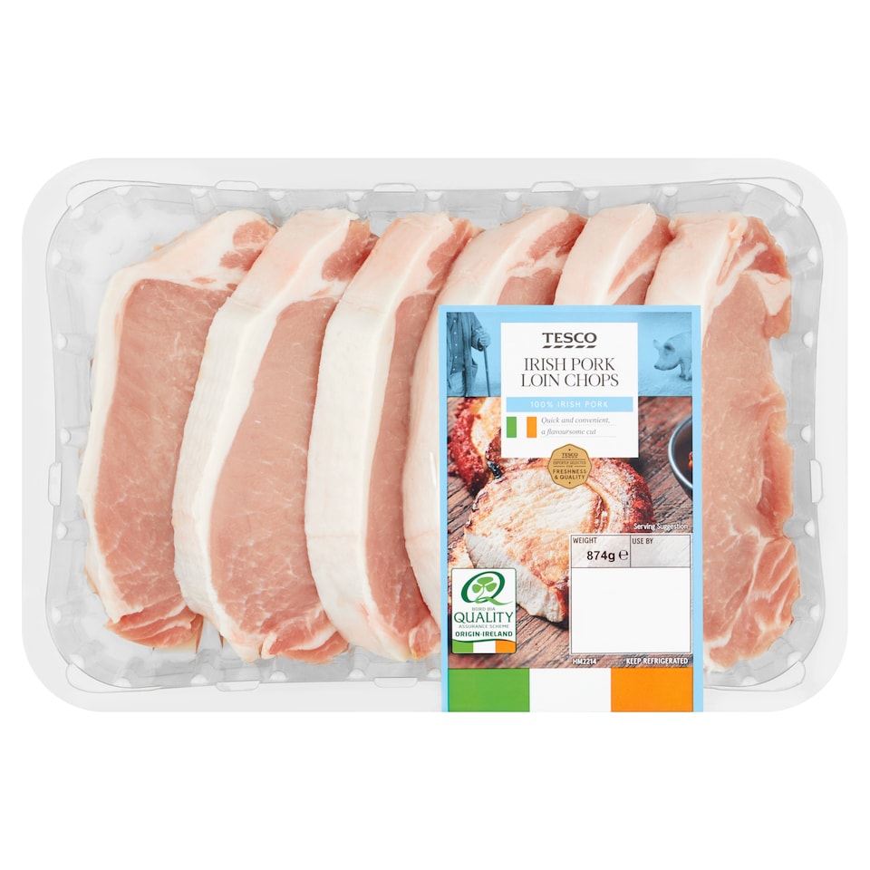 Tesco Irish Pork Loin Chops 874G