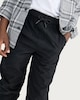 image 2 of F&F Boys Fleece Lined Cuffed Drawstring Joggers in Black